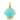 Onirikka Clam Shell Charm in 18k yellow gold with blue enamel and green sapphire heart gemstone, ocean-inspired charm from the Nostalgia Collection.
