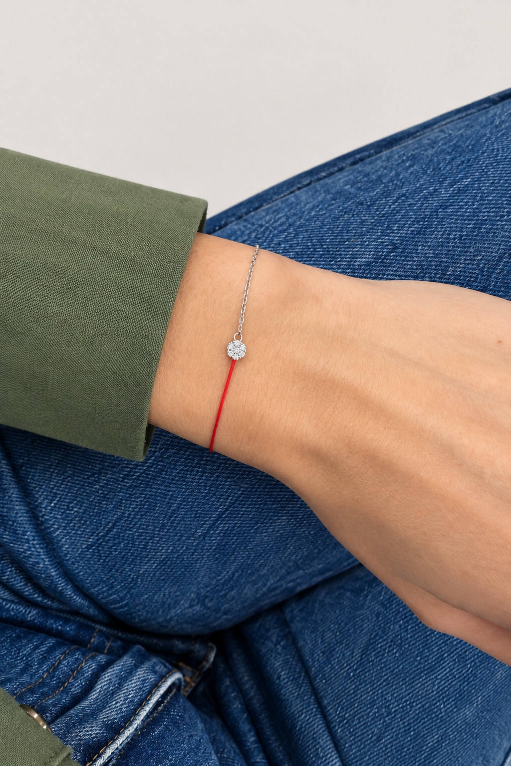 I Am Diamond Cluster Flower Bracelet