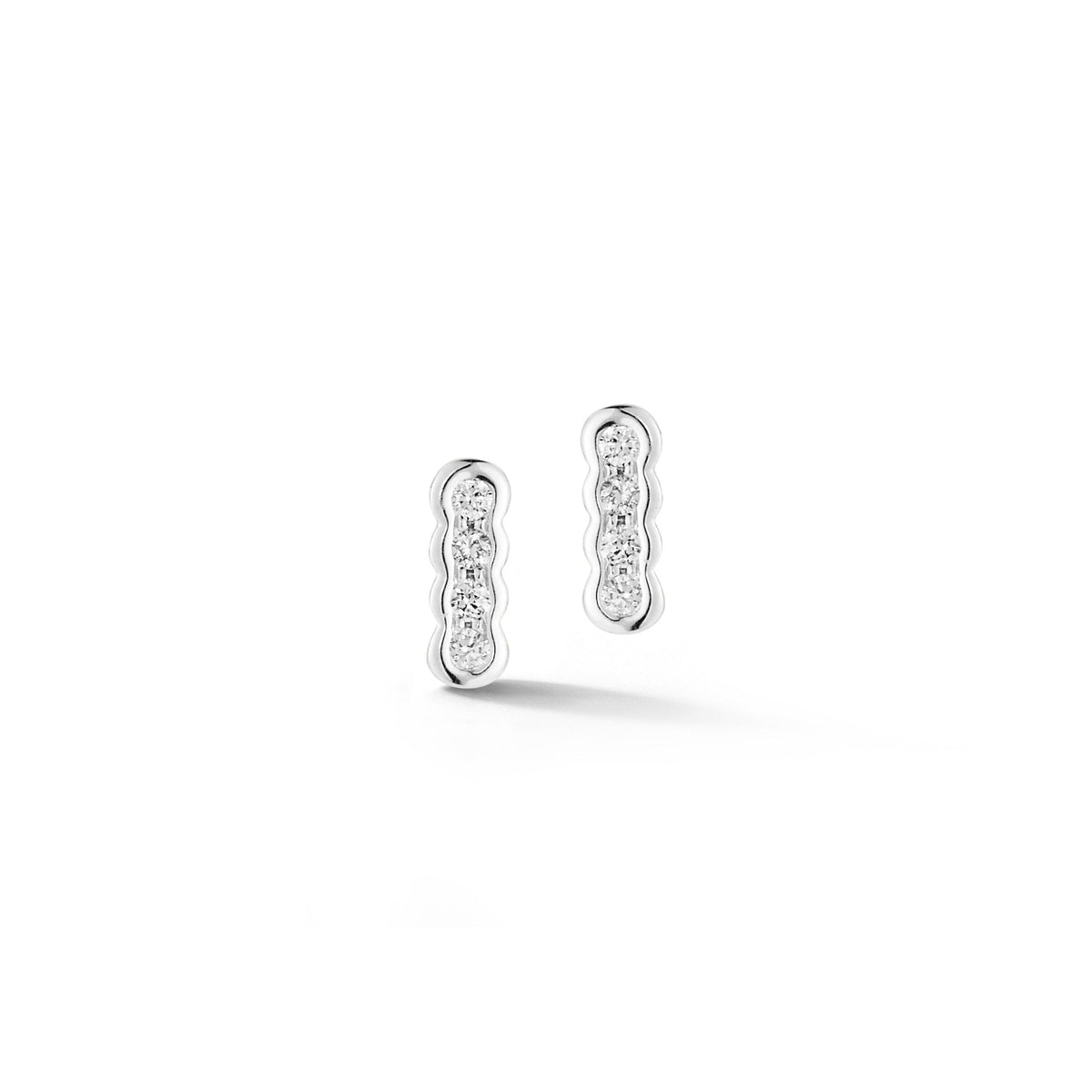 DRD Diamond Bezel Bar studs