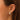 Dana Rebecca Designs Teddi Paige Large Huggies Earrings in Yellow gold and diamonds close up on model