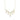LADIES NECKLACE 3CT ROUND/PEAR DIAMOND 14K YELLOW GOLD