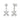 LADIES EARRINGS 3CT ROUND/MARQUISE/PEAR DIAMOND 14K WHITE GOLD