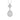 LADIES NECKLACE WITH CHAIN 2 1/2CT ROUND/PEAR DIAMOND 14K WHITE GOLD (CENTER STONE PEAR DIAMOND 1 1/2CT )