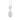 LADIES NECKLACE WITH CHAIN 2 1/2CT ROUND/PEAR DIAMOND 14K WHITE GOLD (CENTER STONE PEAR DIAMOND 1 1/2CT )