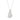 LADIES SOLITAIRE PENDANT 3CT PEAR DIAMOND 14K WHITE GOLD 