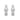 LADIES EARRINGS 2CT ROUND DIAMOND 14K WHITE GOLD