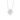LADIES PENDANT 1 1/2CT ROUND/EMERALD DIAMOND 14K WHITE GOLD WITH CHAIN