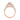LADIES RING 3CT ROUND/EMERALD/TRAPEZOID DIAMOND 14K ROSE GOLD (CENTER STONE EMERALD DIAMOND 2CT)