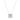 LADIES SOLITAIRE PENDANT 1CT PRINCESS DIAMOND 14K WHITE GOLD WITH CHAIN