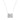 LADIES SOLITAIRE PENDANT 1CT EMERALD DIAMOND 14K WHITE GOLD WITH CHAIN