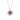 LADIES PENDANT 1/4CT ROUND/RUBY DIAMOND 14K ROSE GOLD (CENTER STONE ROUND DIAMOND 5/8CT )
