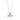 LADIES NECKLACE 1CT ROUND DIAMOND 14K WHITE GOLD WITH CHAIN 