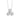 LADIES NECKLACE 1CT ROUND DIAMOND 14K WHITE GOLD WITH CHAIN 
