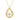 14K YELLOW GOLD 3/4CT ROUND/PEAR DIAMOND LADIES PENDANT WITH CHAIN (CENTER STONE PEAR DIAMOND 1/2CT)