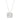 LADIES SOLITAIRE PENDANT WITH UNDER-PASS CHAIN 3CT ROUND DIAMOND 14K WHITE GOLD 