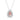 LADIES PENDANT 2 1/2CT ROUND/PEAR DIAMOND 14K WHITE/ROSE GOLD (CENTER STONE PEAR DIAMOND 1CT )
