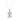 LADIES SOLITAIRE PENDANT WITH CHAIN 4CT EMERALD DIAMOND 14K WHITE GOLD 