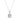 LADIES SOLITAIRE PENDANT WITH CHAIN 2 1/2CT PRINCESS DIAMOND 14K WHITE GOLD 