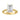 LADIES SOLITAIRE RING 4CT EMERALD DIAMOND 14K YELLOW GOLD 