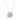 LADIES SOLITAIRE PENDANT WITH CHAIN 4CT ROUND DIAMOND 14K WHITE GOLD 