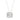 LADIES SOLITAIRE PENDANT WITH CHAIN 4CT ROUND DIAMOND 14K WHITE GOLD 