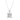 LADIES SOLITAIRE PENDANT WITH CHAIN 4CT PRINCESS DIAMOND 14K WHITE GOLD 