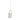 LADIES SOLITAIRE PENDANT WITH CHAIN 4CT PRINCESS DIAMOND 14K WHITE GOLD 