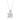 LADIES SOLITAIRE PENDANT WITH CHAIN 4CT PRINCESS DIAMOND 14K WHITE GOLD 