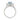 14K WHITE GOLD 3.00CT ROUND/OVAL/HALF MOON DIAMOND LADIES RING (CENTER STONE BLUE OVAL DIAMOND 2CT)