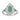 14K WHITE GOLD 1 1/6CT ROUND/BAGUETTE/EMERALD DIAMOND LADIES RING (GREEN EMERALD BAGUETTE DIAMOND 1/6CT)