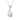 LADIES NECKLACE 1CT ROUND/PEAR DIAMOND 14K WHITE GOLD (CENTER STONE PEAR DIAMOND 3/4CT )