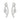 14K WHITE GOLD 1.00CT ROUND/PEAR DIAMOND LADIES EARRINGS