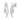14K WHITE GOLD 1.00CT ROUND/PEAR DIAMOND LADIES EARRINGS