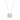 LADIES SOLITAIRE PENDANT WITH UNDER-PASS CHAIN 1 1/2CT ROUND DIAMOND 14K WHITE GOLD 