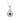 14K WHITE GOLD 3/4CT ROUND DIAMOND LADIES PENDANT WITH CHAIN