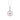 14K WHITE GOLD 3/4CT ROUND DIAMOND LADIES PENDANT WITH CHAIN