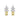 14K WHITE GOLD 3.00CT PEAR/MARQUISE/YELLOW RADIANT DIAMOND LADIES EARRING (CENTER STONE RADIANT DIAMOND 1CT)