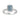 14K WHITE GOLD 1.00CT ROUND/EMERALD DIAMOND LADIES RING (CENTER STONE BLUE EMERALD DIAMOND 3.00CT)