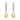 14K WHITE GOLD 2.00CT ROUND/YELLOW PEAR DIAMOND LADIES HOOP EARRINGS 