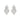14K WHITE GOLD 1 1/4CT ROUND/KITE STEP CUT DIAMOND LADIES EARRINGS