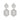 14K WHITE GOLD 2 1/4CT ROUND/KITE STEP CUT DIAMOND LADIES EARRINGS