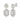 14K WHITE GOLD 2 1/4CT ROUND/KITE STEP CUT DIAMOND LADIES EARRINGS