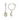 14K WHITE GOLD CRAFTED WITH 18K YELLOW GOLD BACK PLATE 1 1/2CT ROUND/YELLOW PEAR  DIAMOND LADIES EARRINGS