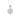 14K WHITE GOLD 1 1/2CT ROUND/HEXAGON DIAMOND LADIES PENDANT