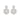 14KWHITE GOLD 2 1/4CT ROUND/HEXAGON STEP CUT DIAMOND LADIES EARRINGS