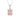 14K WHITE GOLD CRAFTED WITH 18K YELLOW GOLD BACK PLATE 1 1/4CT ROUND/BAGUETTE/PINK RADIANT DIAMOND LADIES PENDANT WITH CHAIN