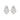 14K WHITE GOLD 1 1/4CT ROUND/BAGUETTE/KITE DIAMOND LADIES EARRINGS