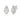 14K WHITE GOLD 1 1/4CT ROUND/BAGUETTE/KITE DIAMOND LADIES EARRINGS