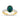 14K YELLOW GOLD 7.00CT ROUND/OVAL GREEN DIAMOND LADIES RING (CENTER STONE GREEN OVAL DIAMOND 6CT)