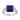 14K WHITE GOLD 1/2CT ROUND/EMERALD/BLUE SAPPHIRE BAGUETTE DIAMOND LADIES RING